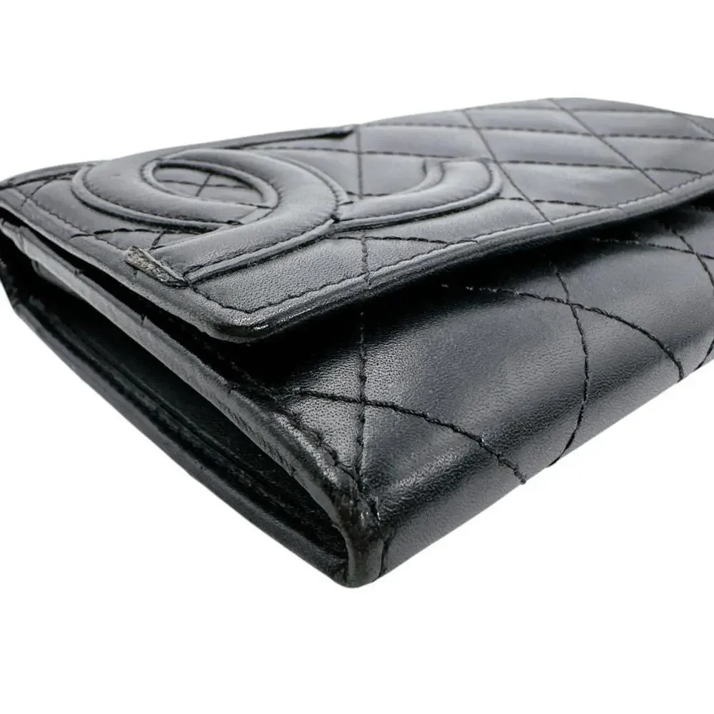 CHANEL Black Leather Wallet
